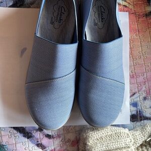 Clarks Blue Espadrilles Slip-On Comfort